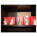 LENOX SNOWMEN ORNAMENTS GROUP OF 5
