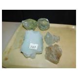 GROUP OF GLASS REMNATES / ROCKS