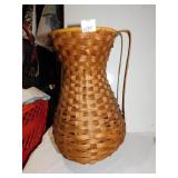 WICKER BASKET 17" H, SHAPE OF A PITCHER