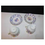 TWO ANTIQUE IRONSTONE CUPS/SAUCERS