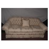 WILLIAM ALLEN CREAM COLOR SOFA W/ ACCENT PILLOWS-