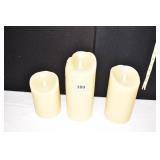 THREE FLICKER BATTERY OP CANDLES