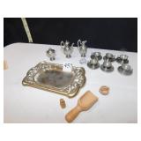 MINI METAL TEA SET TRAY 6.5" X 4"