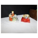 GERMANY ANGELS ON DONKEY & OCCUPIED CAT ON PILLOW