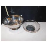 SILVERPLATE WIRE BASKET & PEDESTAL BOWL 6" H X