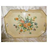 HAND PAINTED METAL SERVING TRAY 18X26