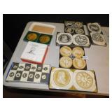 GROUP OF LINEN TEA TOWELS