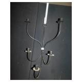 2 IRON 5 CANDLE WALL SCONCES