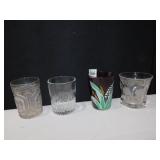 CROWN TUMBLER, FOSTORIA, ENAMELED GLASS