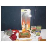 EGG THERMOMETER, PLANT FOOD, CHEESE GRATER, ETC.