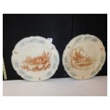 SET OF 2 HBCHOISY-LE-ROI LOUIS XIII PLATES 13"