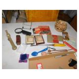 MAG GLASS AUDIO TAPE, SCOTCH TAPE, CARVED GORD