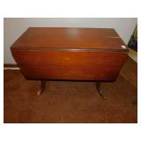 MAHOGANY DROP SIDE TABLE - ONE FOOT MISSING COVER