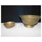 BRASS BOWL 5" H X 10" W - SEE RAISED MARK ON BASE