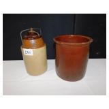 THE WEIR CROCK MARCH 1, 1892, W/ LOCK LID, 6" H