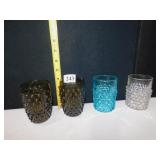 4" H - 4 HOBNAIL TUMBLERS