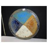 20.5" ROUND POTTERY CHARGER GLAZED 4 COLOR