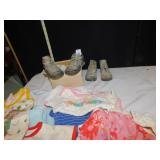 VINTAGE BABY SHOES & CLOTHES