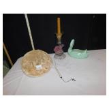 PACIFIC SWAN, GLASS ROSE CANDLE HOLDER TOP