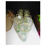 9 FLOWER GLASSES 5.25" H
