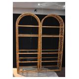 BAMBOO SHELVES DOME TOP 78" H X 30" W X 14.5"