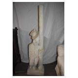 CEMENT DRUNK ON LAMP POST 55" H - NO LIGHT