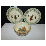 ROYAL DOULTON, THE GALLANT FISHERS, 2 10" PLATES