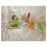 CANDLES, CANDLE HOLDER, ETC.