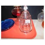 CRYSTAL LIGHT GLOBE 10.5", OIL LAMP, VASE, ETC.