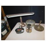 DESK LAMP, CANDLE HOLDER, BOWL, ETC.