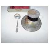 WEIGHTED STERLING SILVER PEDESTAL SAUCE / GRAVY /
