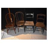 FOUR ANTIQUE CHAIRS