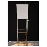 IRON LAMPS - 61.5" H X 14.5" X 12.5" D W/ 2 GLASS