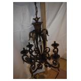 IRON CHANDELIER 32" H X 28" W 6 ARMS