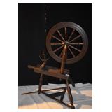 ANTIQUE SPINNING WHEEL 41" H X 32" W