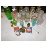 CANNING JARS, HARMONY DAIRY AND GLASS BOTTLES