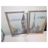 LONDON FRAMED 13" H X 9" W
