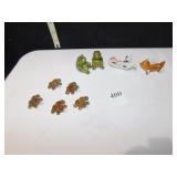 GLAZED FROGS 2, CAT, GERMAN MINI DOG, MINI FROGS