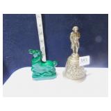4" H GLASS HORSE MARKED (S) IN DIAMOND AND ORNATE
