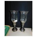WEIGHTED STERLING SILVER TAPER CANDLE HOLDERS