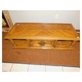 COFFEE TABLE 60" W X 24" X 16" H W/ 2 DOOR FRONT