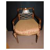 STRIPPED UPHL ARMCHAIR VERY NICE CONDITION