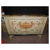 3 DRAWER CHEST URN PAINTING ON FRONT 35" H X 19"