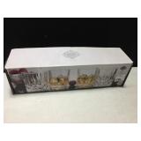 NEW IN BOX SHANNON CRYSTAL SET OF 4 ROCKS GLASSES