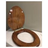 NEW SOLID OAK TOILET SEAT 19" X 14.5" X 2.5"