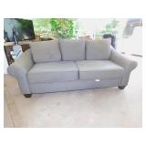 BLACK/GRAY SOFA W/ REMOVEABLE PILLOWS