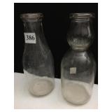 CHESTNUT FARMS DAIRY MILK BOTTLE GLASS AND