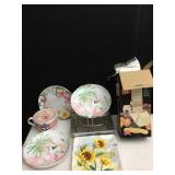 UNUSED KITCHEN WIZARD, FLAMINGO PLATES ETC.