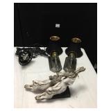 2 MATCHING BRUSHED NICKLE WALL SCONCES WITH