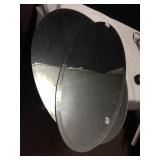 2 OVAL BEVELED MIRRORS, 33X17 & 30X24